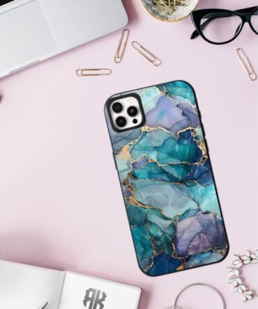 Mix Marble-Luxury Glossy Finish Metal Case | All Models