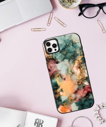 Multi Shaded Marble-Luxury Glossy Finish Metal Case | All Models